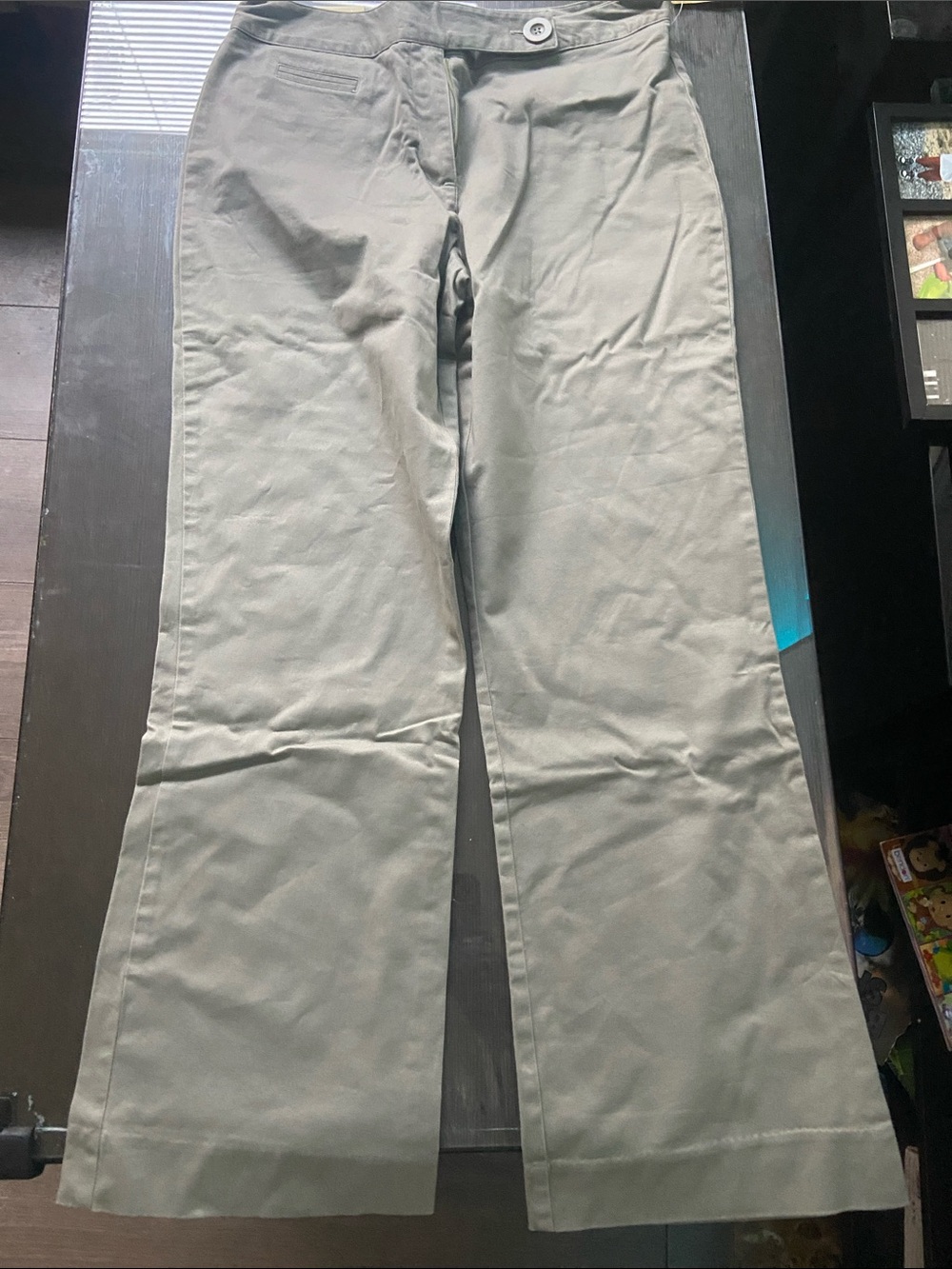 STRAIGHT LEG CHINO PANTS DARK KHAKI FATIGUE.